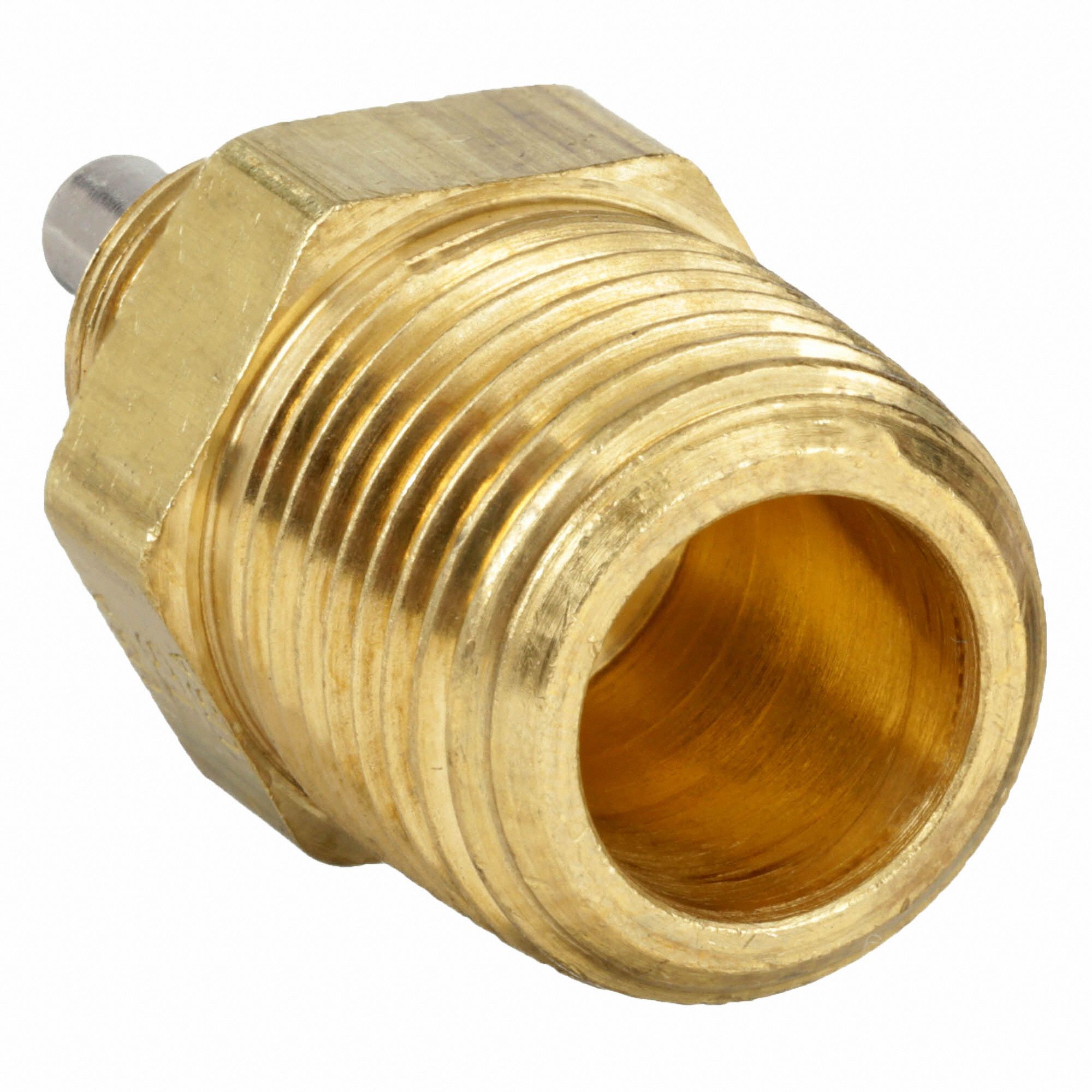 TRAMEC SLOAN Male Connector, Compression, Brass, 1/4Pipe 32WG969688