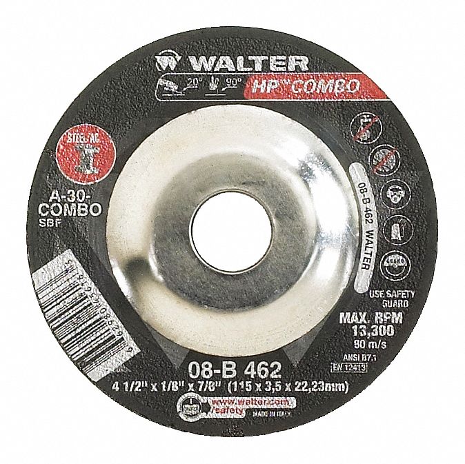 Grinding Wheel,  T27,  4-1/2x1/8x5/8-11