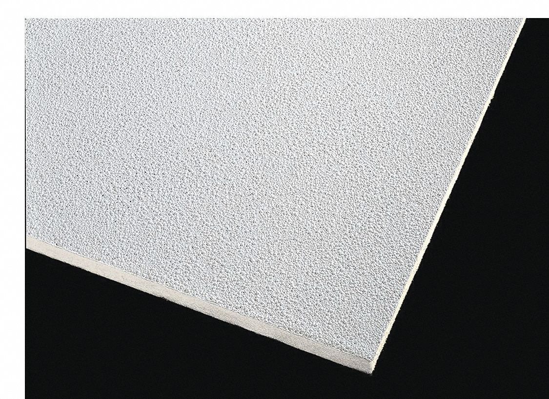 Armstrong Ceilings 4-ft x 2-ft Painted Nubby White Fiberglass Drop Ceiling Tile (12-Pack, 96-sq ft / CASE)