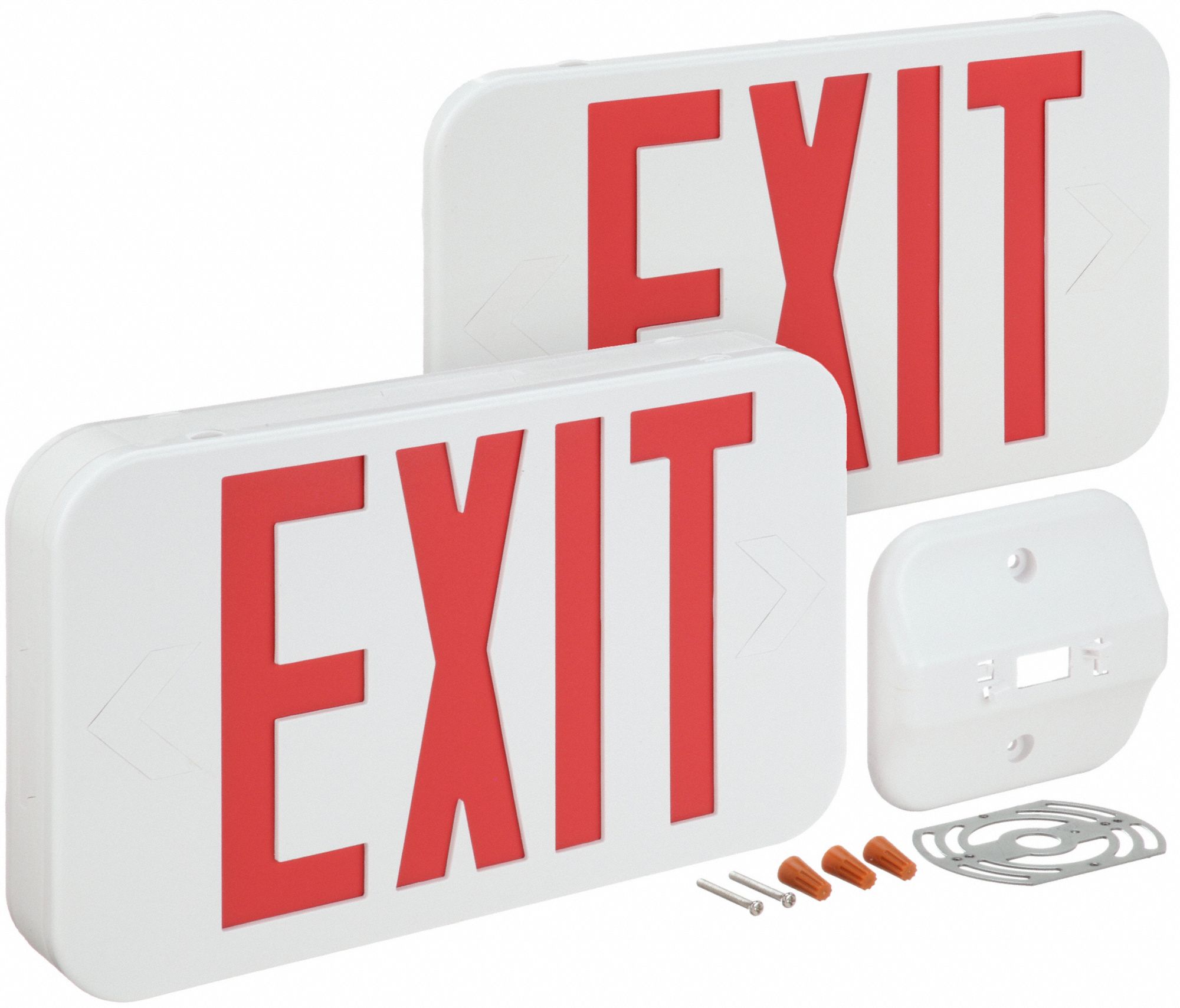 COMPASS Exit Sign Emergency Battery Backup, LED, White, Red, 1 or 2