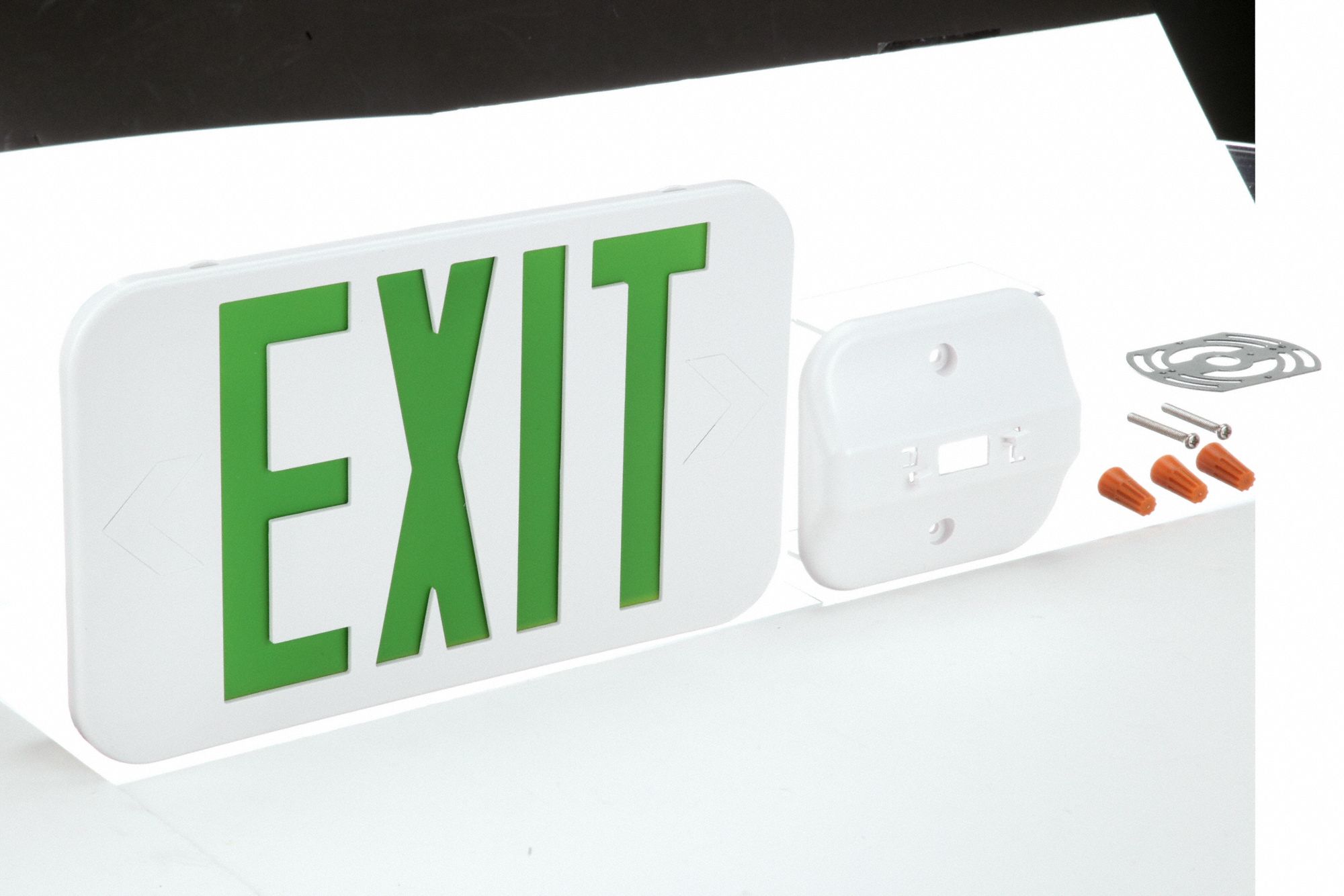 COMPASS Exit Sign Emergency Battery Backup, LED, White, Green, 1 or 2