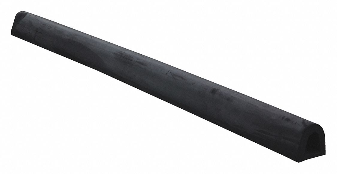 EXTRUDED RUBBER BUMPER, 120 IN D X 6 IN W X 6 IN H
