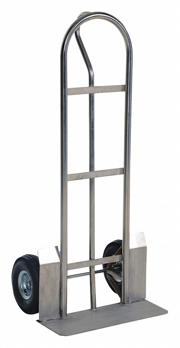 GENERAL PURPOSE HAND TRUCK, GREY, 19 IN D X 22 IN W X 52 IN H, 600 LB LOAD CAPACITY, P-HANDLE