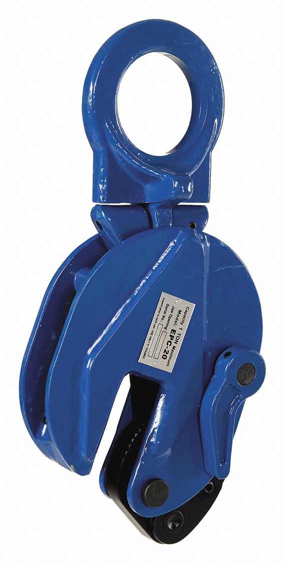 VERTICAL PLATE CLAMP, STEEL, JAW 3/4 IN, 2000 LB CAPACITY