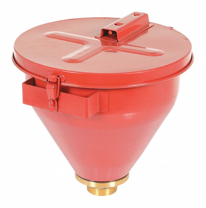 Steel Drum Funnel - Self Closing Lid - Grainger