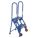 FOLDING LADDER, 2 STEP, WHEELS, NO LOCKING MECHANISM/HANDRAILS, STEEL