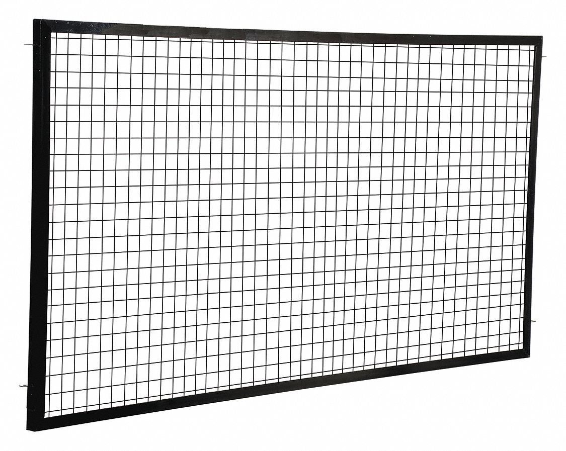 VESTIL ADJUSTABLE PERIMETER GUARD SYSTEM, BLACK, 48 IN H X 96 IN L ...