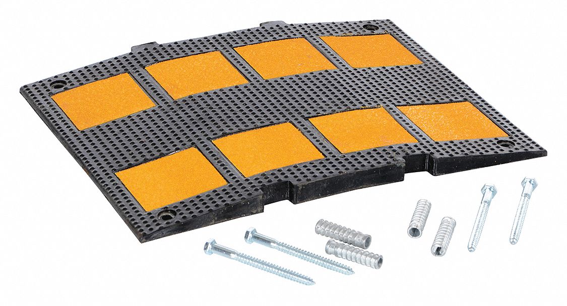 SPEED HUMP, RUBBER MIDDLE, WITH CONCRETE KIT, 40K