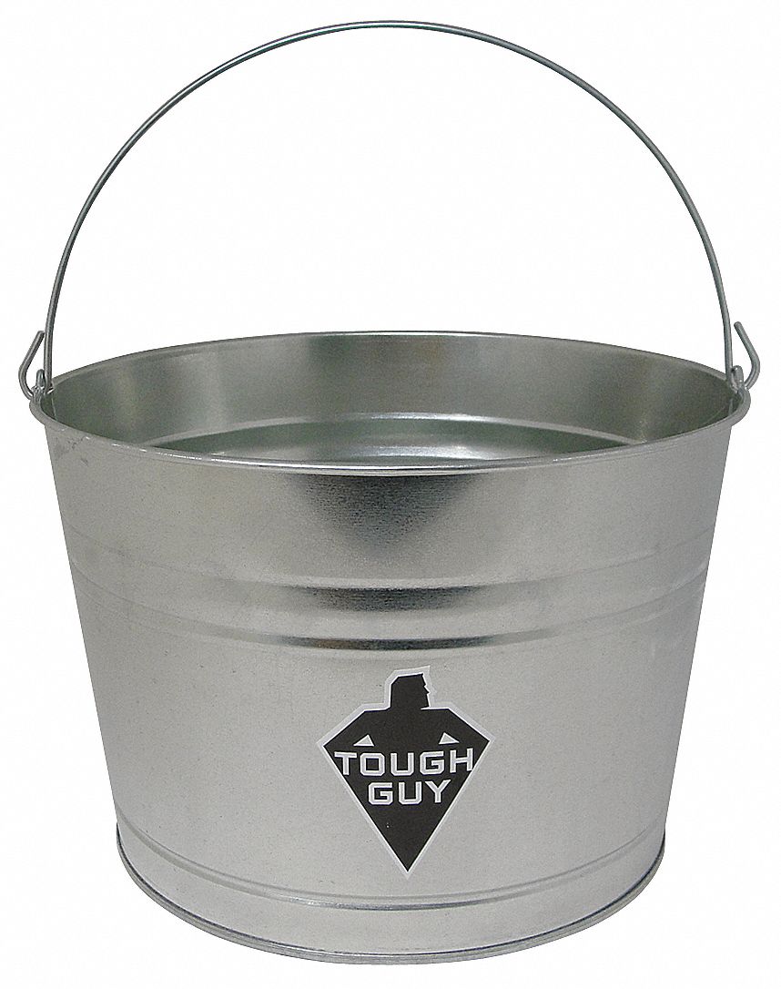 PAIL,4.3 GAL.,GALVANIZED STEEL