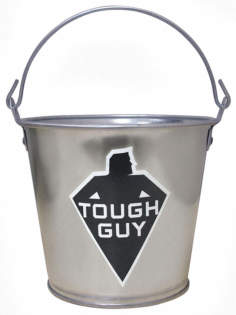GRAINGER APPROVED Pail 1/2 gal Bucket Capacity, Galvanized Steel