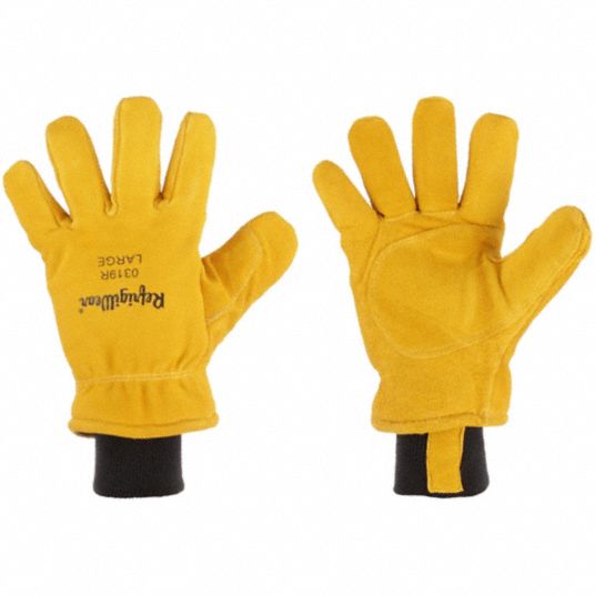 REFRIGIWEAR, L ( 9 ), -25°F Min Temp, Leather Gloves - 32XK16
