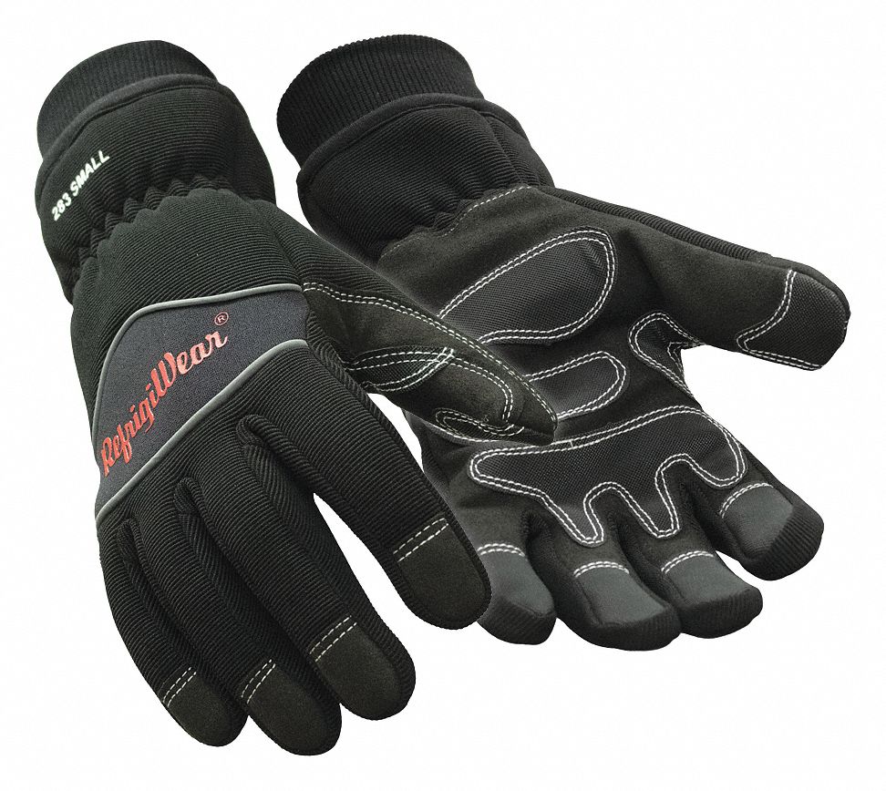 REFRIGIWEAR Mechanics Gloves, 2XL/11, 111/4", PR 32XK190283RBLK2XL