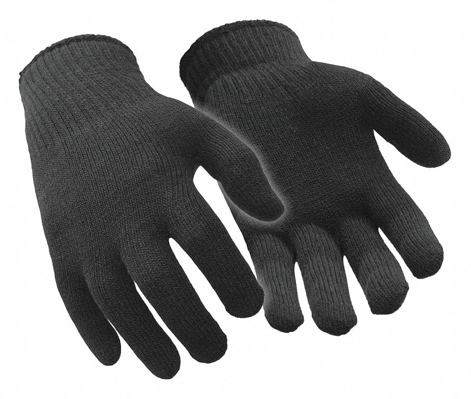 Insulating, Full Finger, Glove Liners 32XK490302RBLKOSA Grainger