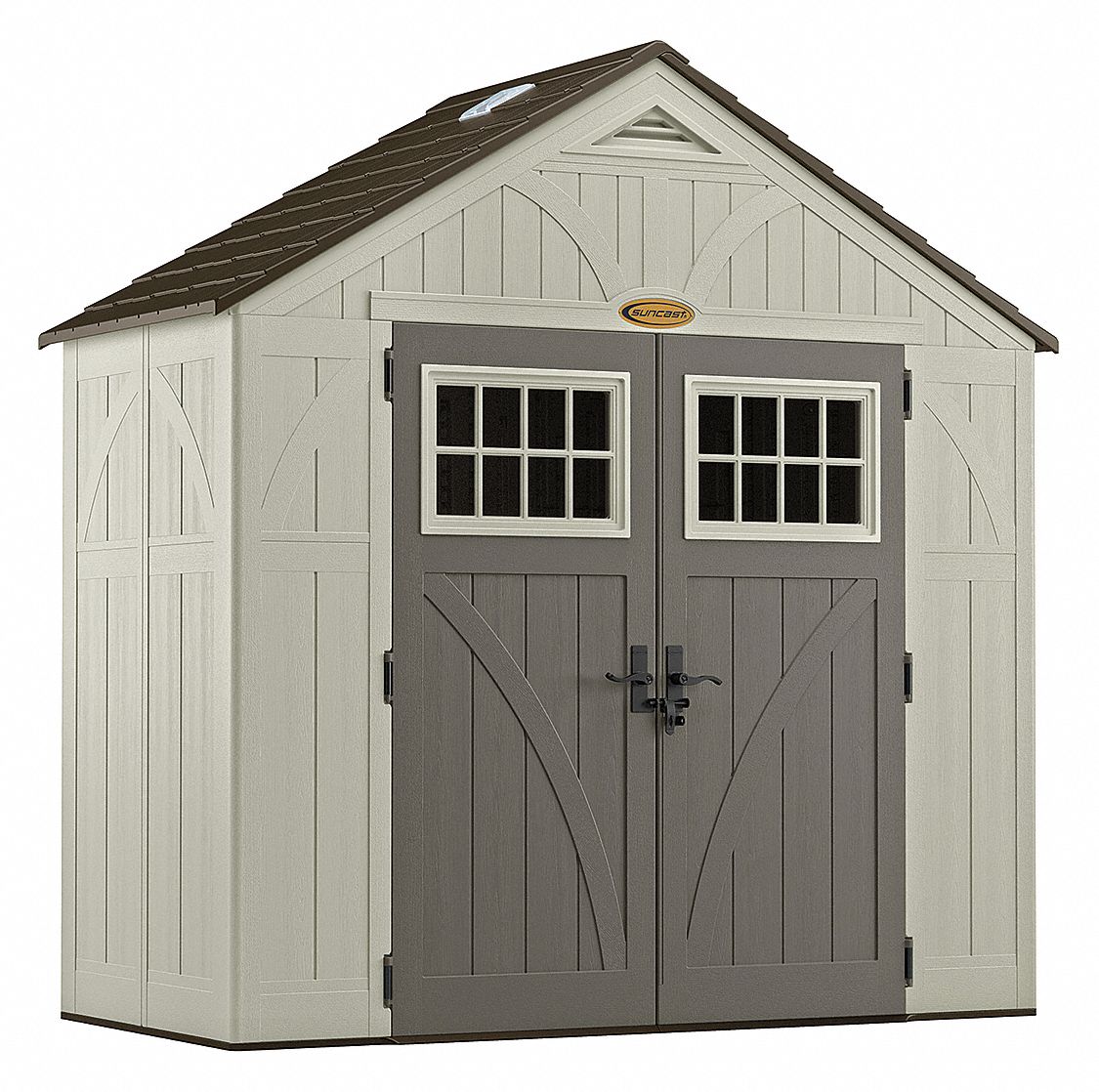 Suncast Outdoor Storage Shed (100-1/2 in W x 52-3/4 in D). Model 