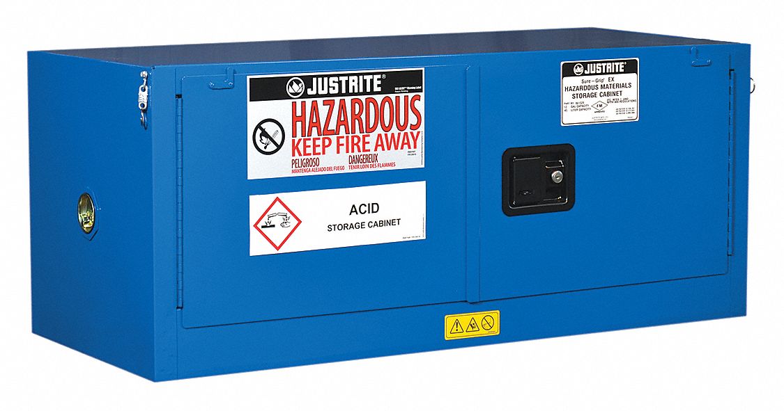 Haz Material Safety Cabinet 12 Gal Blue