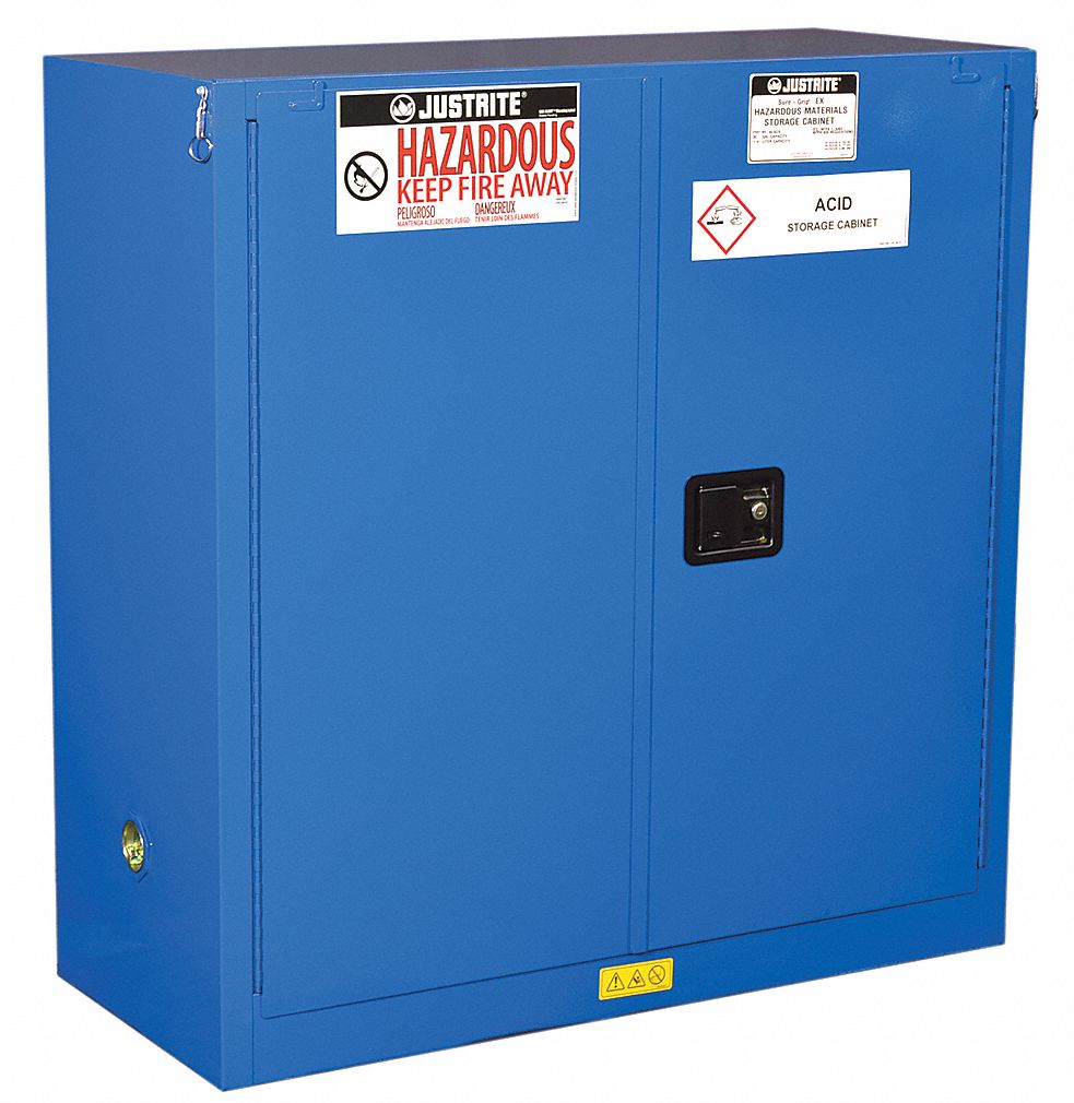 Haz Material Safety Cabinet 30 Gal Blue