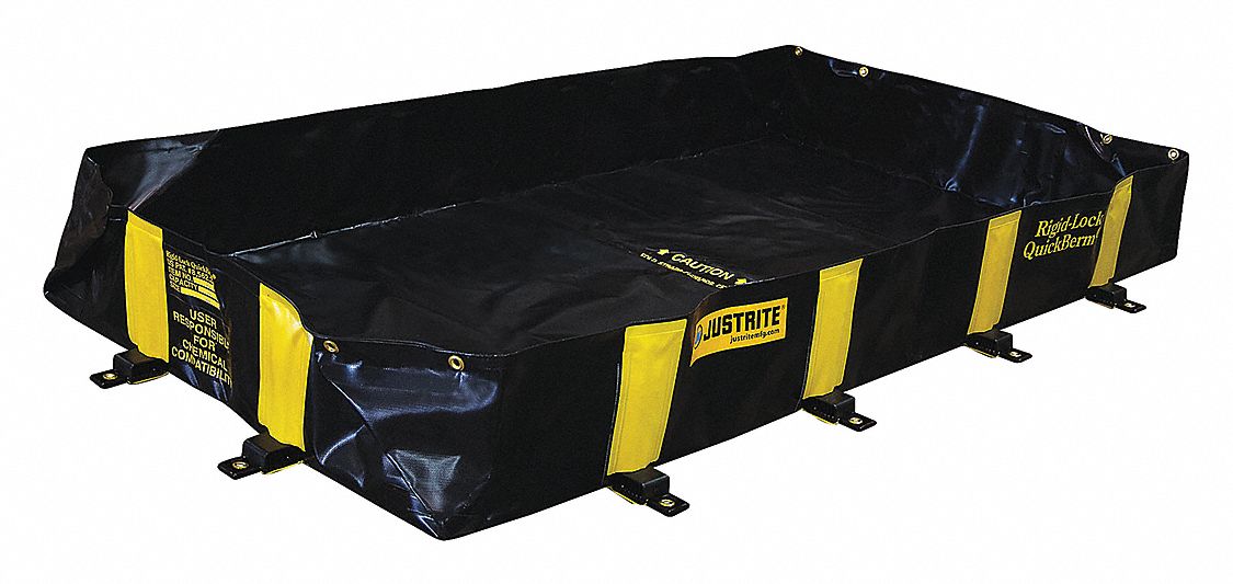 RIGID-LOCK QUICKBERM, 4 X 8 FT, 235 GALLON CAPACITY, PVC, BLACK