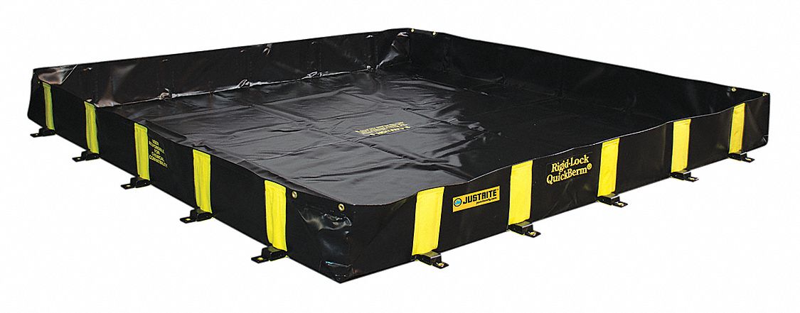 RIGID-LOCK QUICKBERM, 12 X 12 FT, 1,075 GALLON CAPACITY, PVC, BLACK