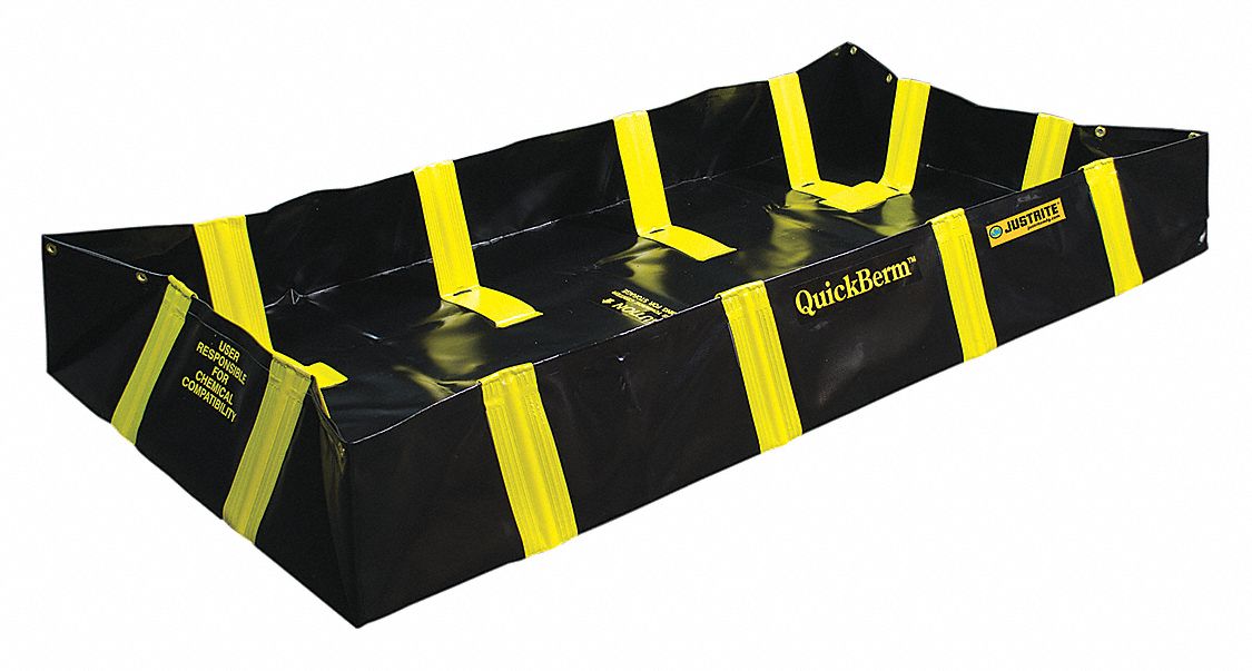 QUICKBERM, 4 X 8 FT, 235 GALLON CAPACITY, PVC, BLACK