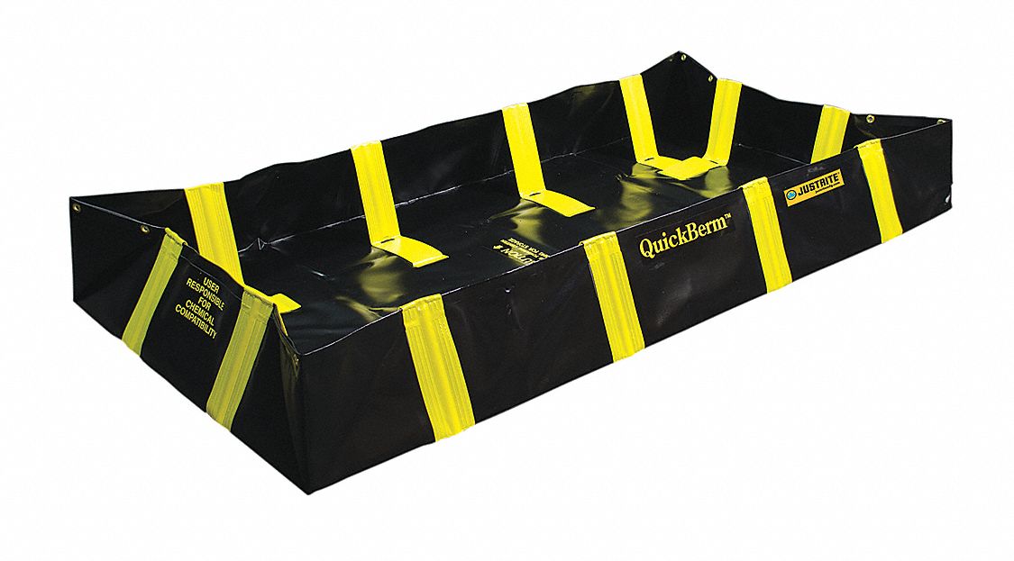 QUICKBERM, 6 X 8 FT, 355 GALLON CAPACITY, PVC, BLACK