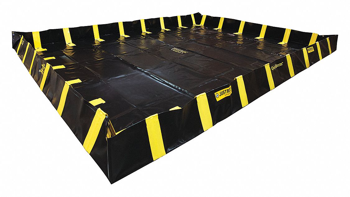 QUICKBERM CONTAINMENT BERM, 12 X 20 FT, 1,795 GALLON CAPACITY, PVC, BLACK