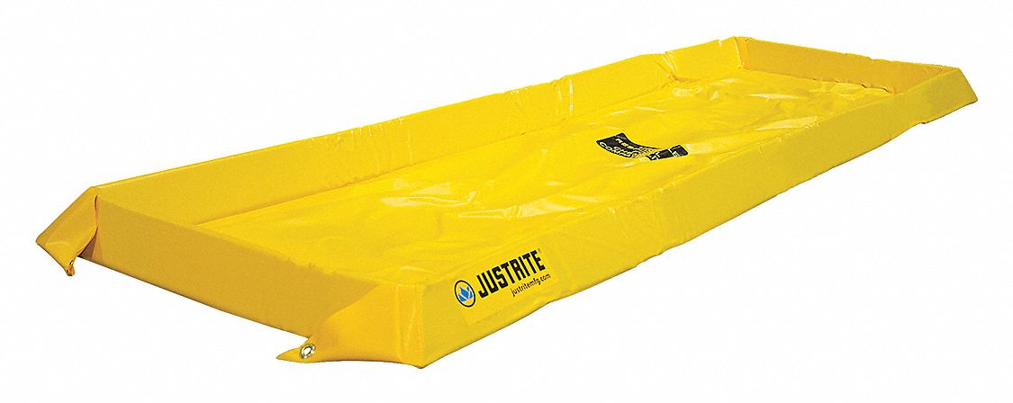 MAINTENANCE SPILL BERM, 24 X 96 X 4 IN, PVC, YELLOW, 40 GALLON CAPACITY