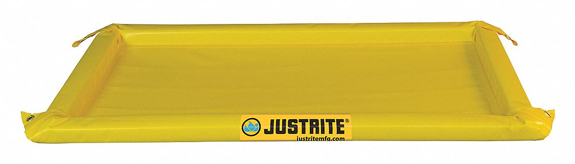 MAINTENANCE SPILL BERM, 4 FT X 8 X 2 IN, PVC, YELLOW, 40 GALLON CAPACITY