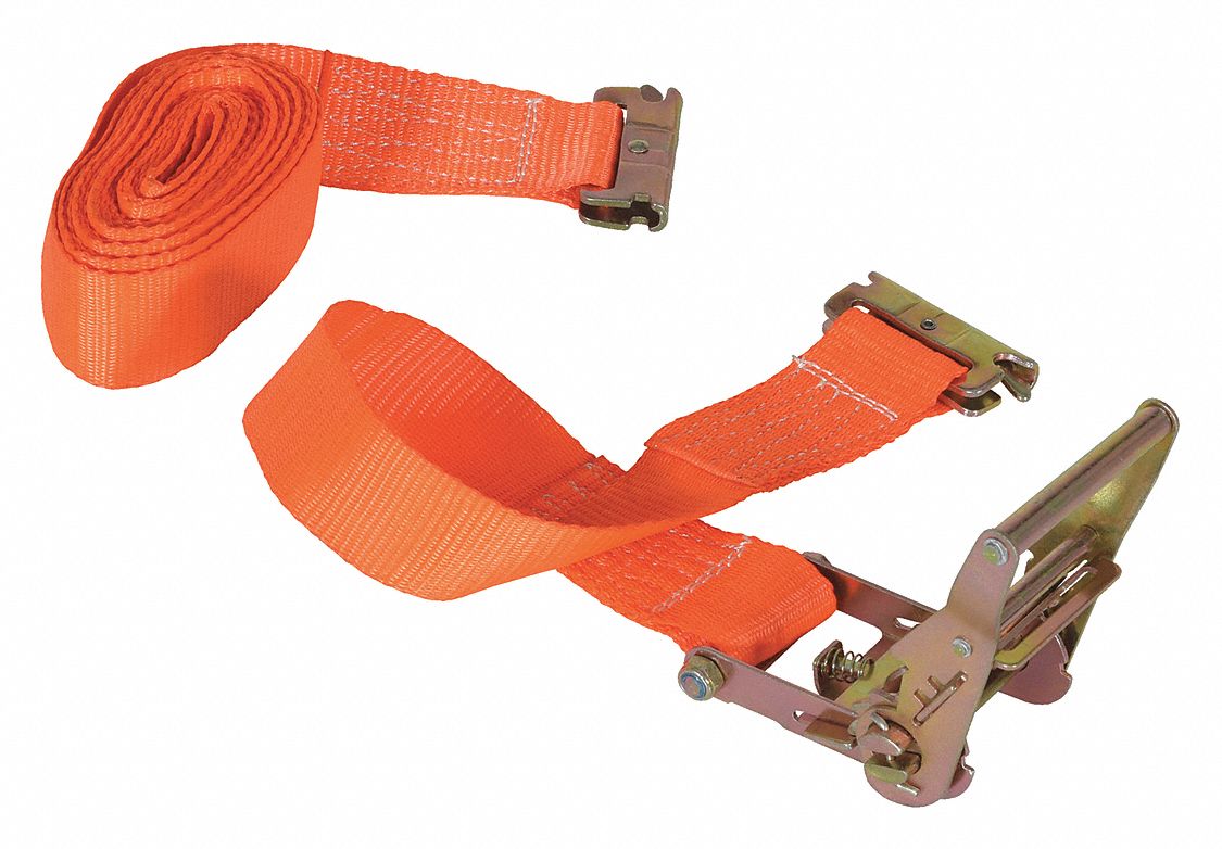 32Y128 - Ratcheting Cargo Strap With E-Clip