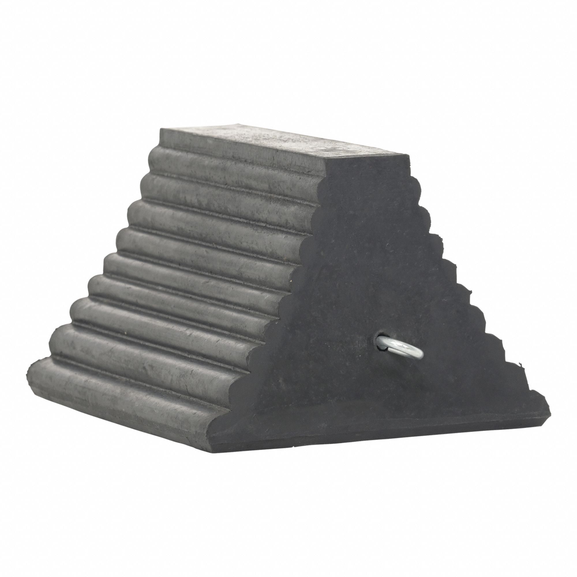 Molded Rubber Wheel Chock With Eye Bolt