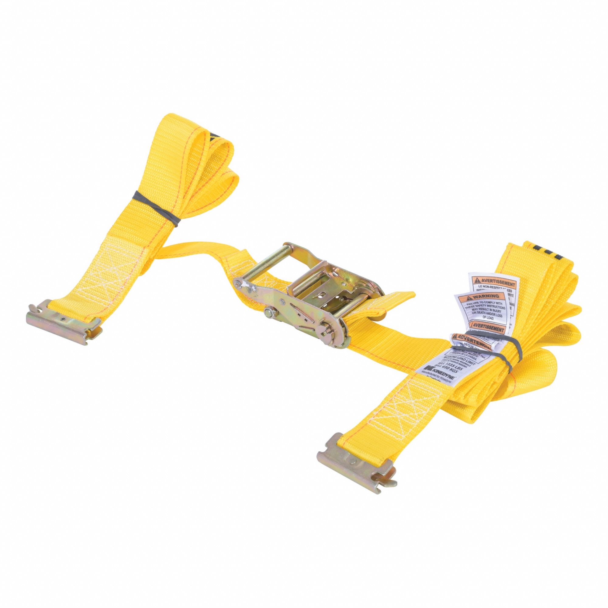 Ratcheting Cargo Strap With E-Clip