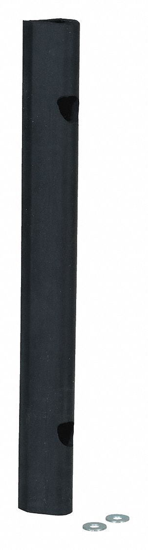EXTRUDED RUBBER BUMPER, 18 IN D X 2 IN W X 1 3/4 IN H
