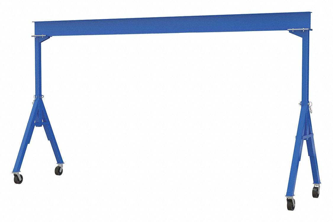 INDUSTRIAL STEEL GANTRY CRANE, BLUE, PAINTED FINISH, 1 YEAR WARRANTY, 20FT H, 6000