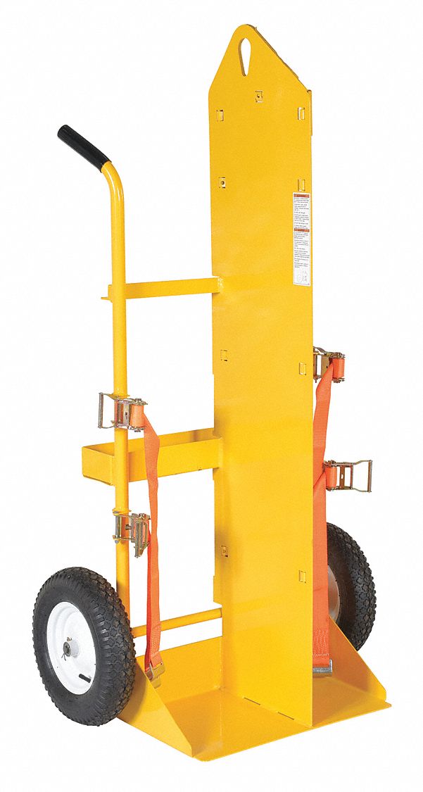 CYLINDER HAND TRUCK, 500 LB LOAD CAPACITY, DOUBLE HANDLE, FOR USE WITH CYLINDER