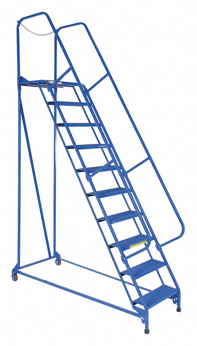 MAINTENANCE LADDER, 10 STEP PERFORATED, NO LOCKING MECHANISM, NO HANDRAILS