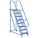 ÉCHELLE,INC/ROULEMENT/8 MARCHES/PGN OUV/58 ° /RAIL/GARANTIE,29 1/2 X 110 X 68 5/8 PO,BL,AC