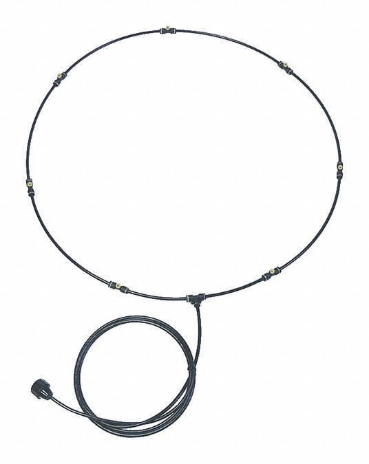 MISTING RING KIT, 42 IN DIA FANS, FITS 42 IN FAN DIA, 31 IN BASE DIA, BLACK, POLYETHYLENE