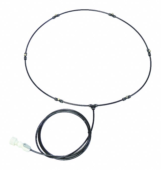 MISTING RING KIT, 36 IN DIA FANS, FITS 36 IN FAN DIA, 26 IN BASE DIA, BLACK, POLYETHYLENE