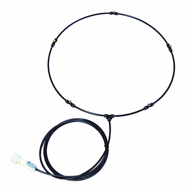 MISTING RING KIT, 30 IN DIA FANS, FITS 30 IN FAN DIA, 22 IN BASE DIA, BLACK, POLYETHYLENE