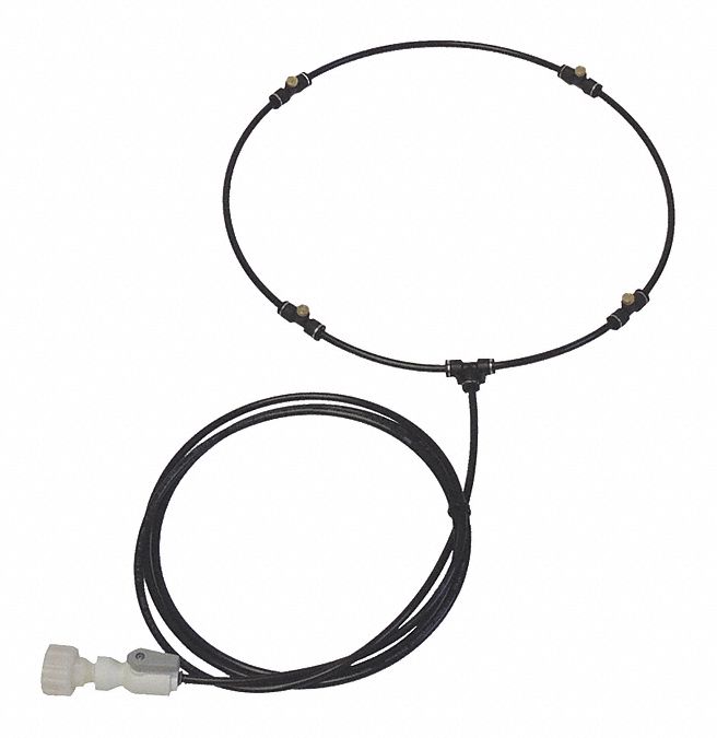 MISTING RING KIT, 20 IN DIA FANS, FITS 20 IN FAN DIA, 15 IN BASE DIA, BLACK, POLYETHYLENE