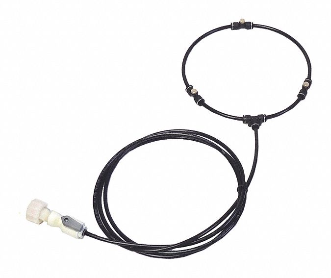 MISTING RING KIT, 12 IN DIA FANS, FITS 12 IN FAN DIA, 9 IN BASE DIA, BLACK, POLYETHYLENE