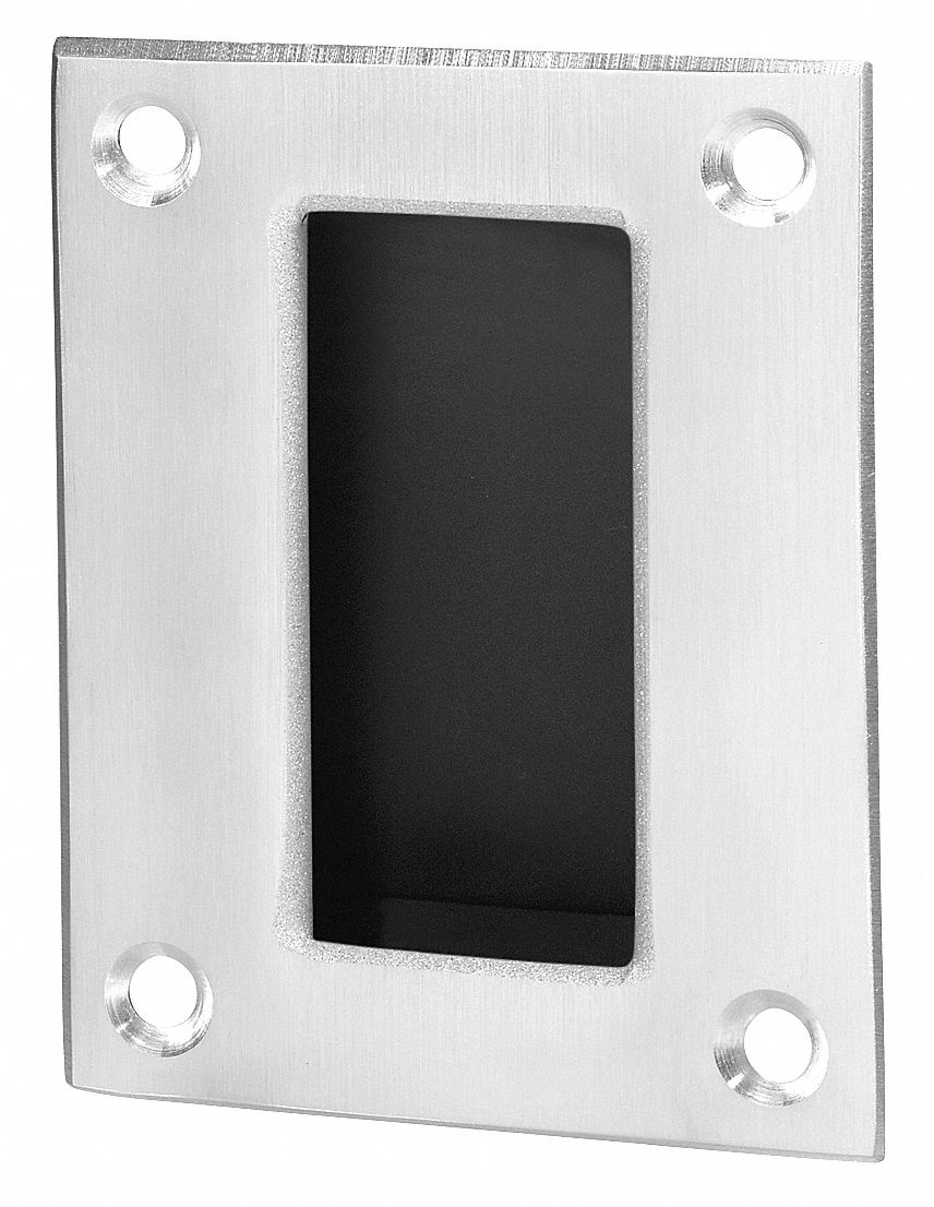 Tray Pull Silver Brass 4 in W 5 in L