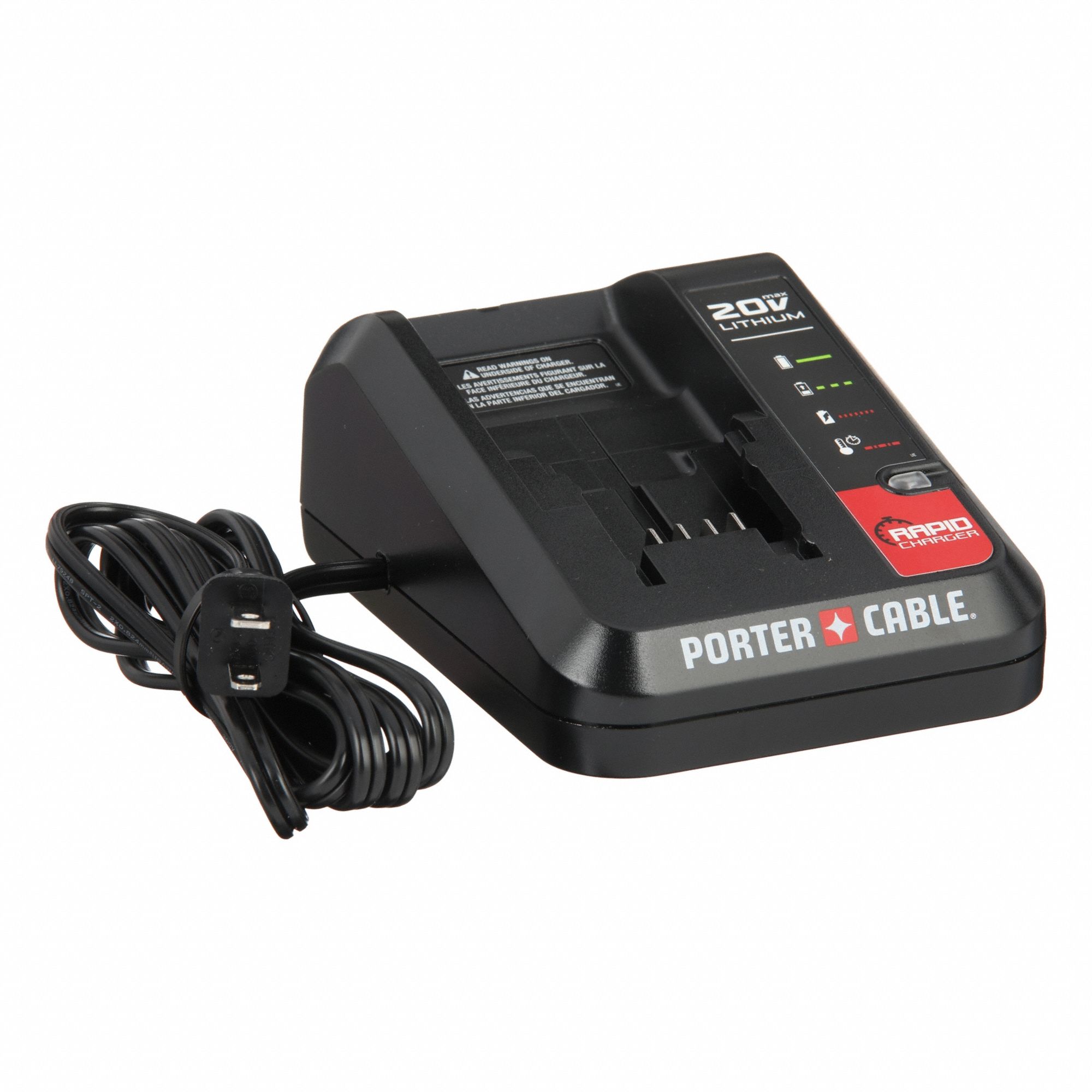 Battery Charger: Single-Port Charging, For 20V DC, 2 Ah Charged in 1-Hour, 120V AC