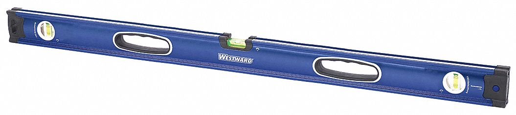 I-Beam Level: Level & Plumb, 48 in Overall Lg, Side Read Only, LED Acrylic Barrel, 0, 0.075