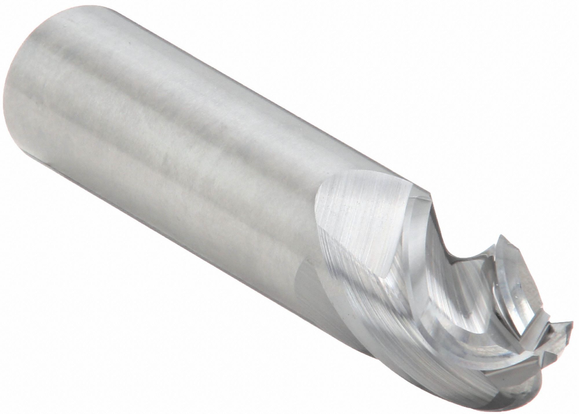 Ball End Mill: Carbide, 4 Flute, 1/2" Mill Dia, 1" LOC, 3" OAL, List CEM-V-4B