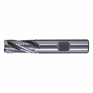 SQUARE END MILL, CENTRE CUTTING, 4 FLUTES, ¼ IN MILLING DIAMETER, ¾ IN CUT, CARBIDE