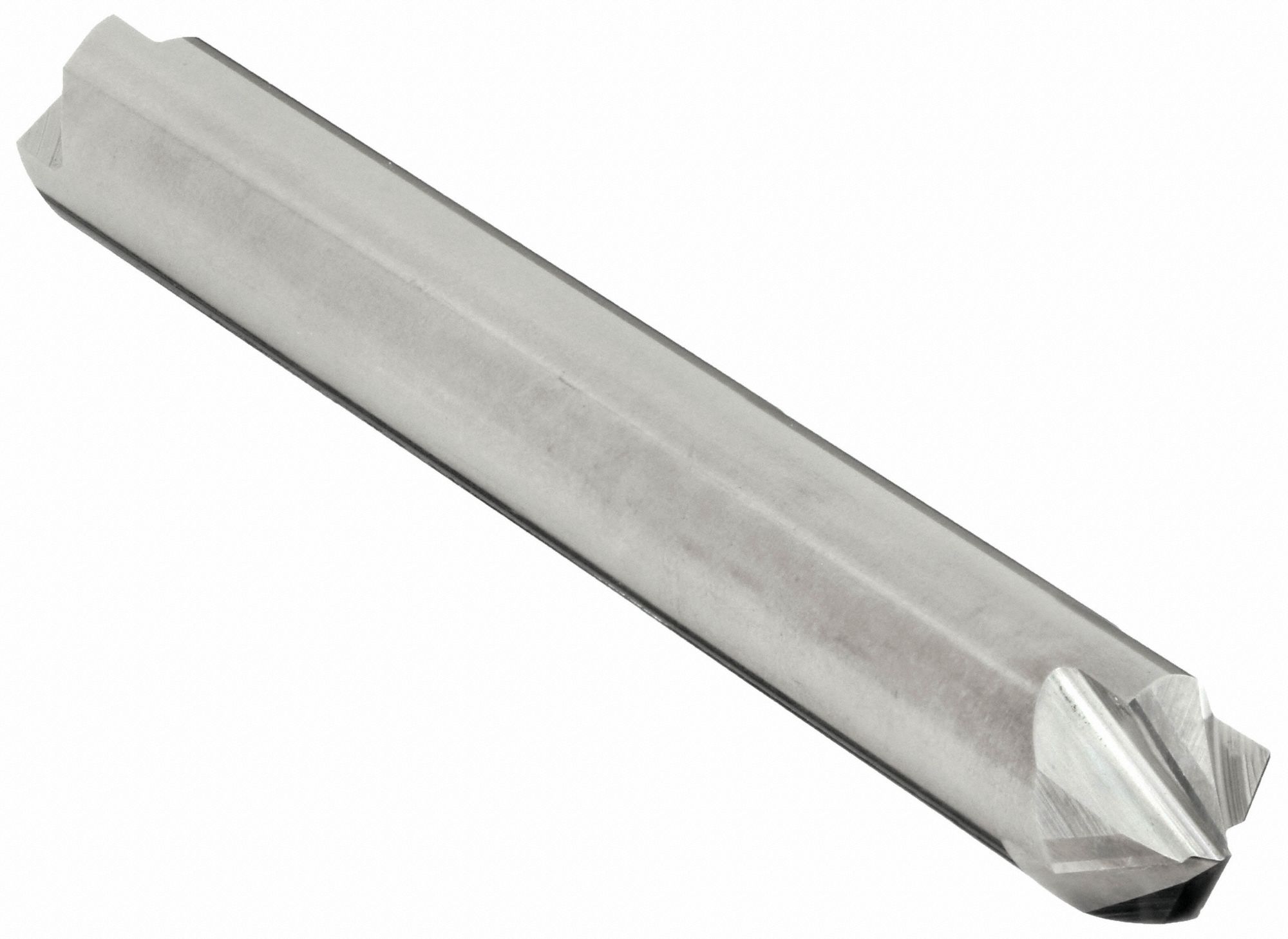 CHAMFER MILL, BRIGHT/UNCOATED FINISH, 4 FLUTES, ¼ IN MILLING DIA, 90 °  INCLUDED ANGLE