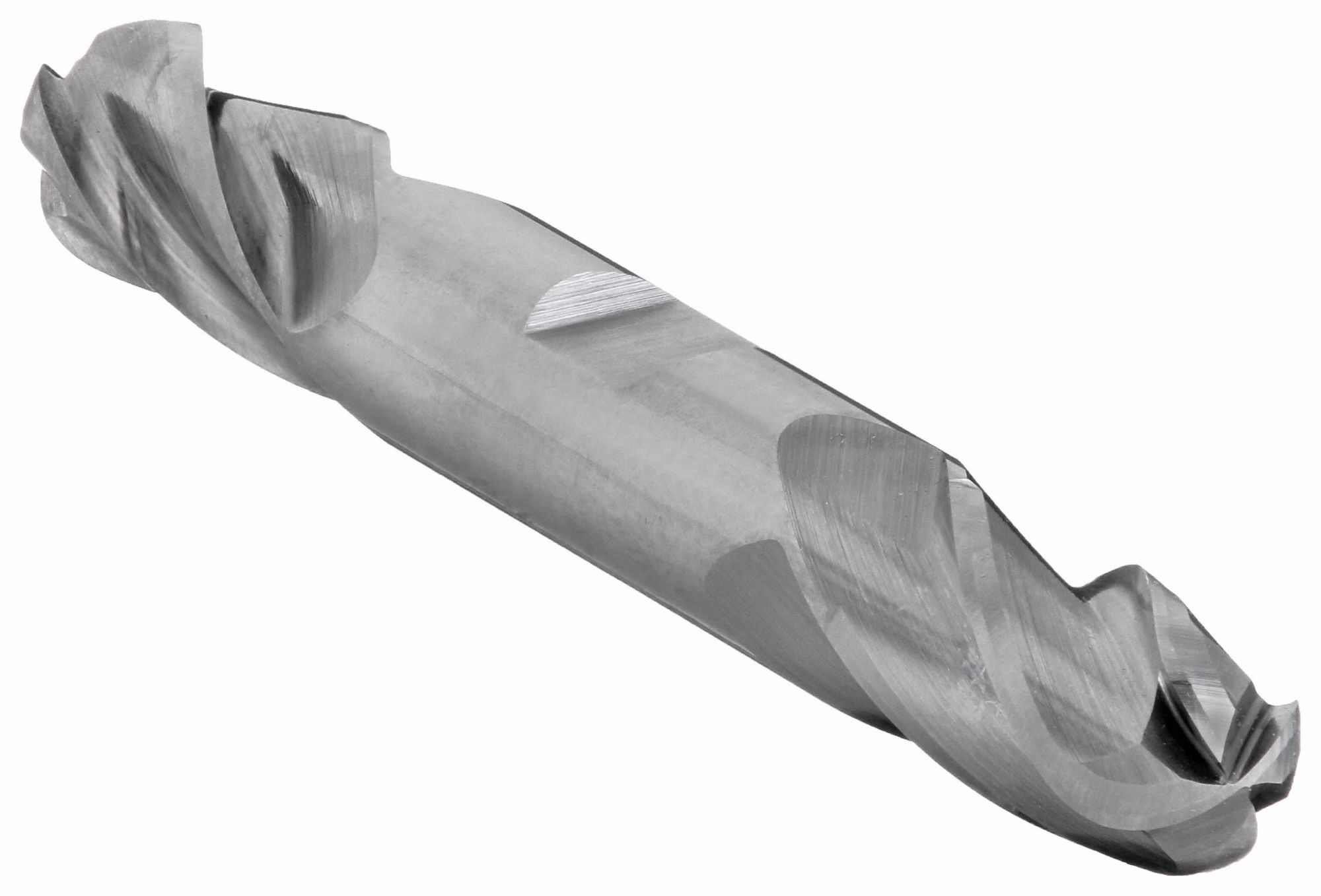 Ball End Mill: Carbide, Double End, 4 Flute, 1/2" Mill Dia, 1" LOC, 4" OAL, List CEM-DE-4B