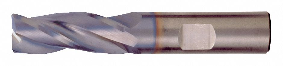 Corner Radius End Mill: Carbide, TiAlN Coated, 3 Flute, 1/8" Mill Dia, 1/2" LOC, 0.01" Rad