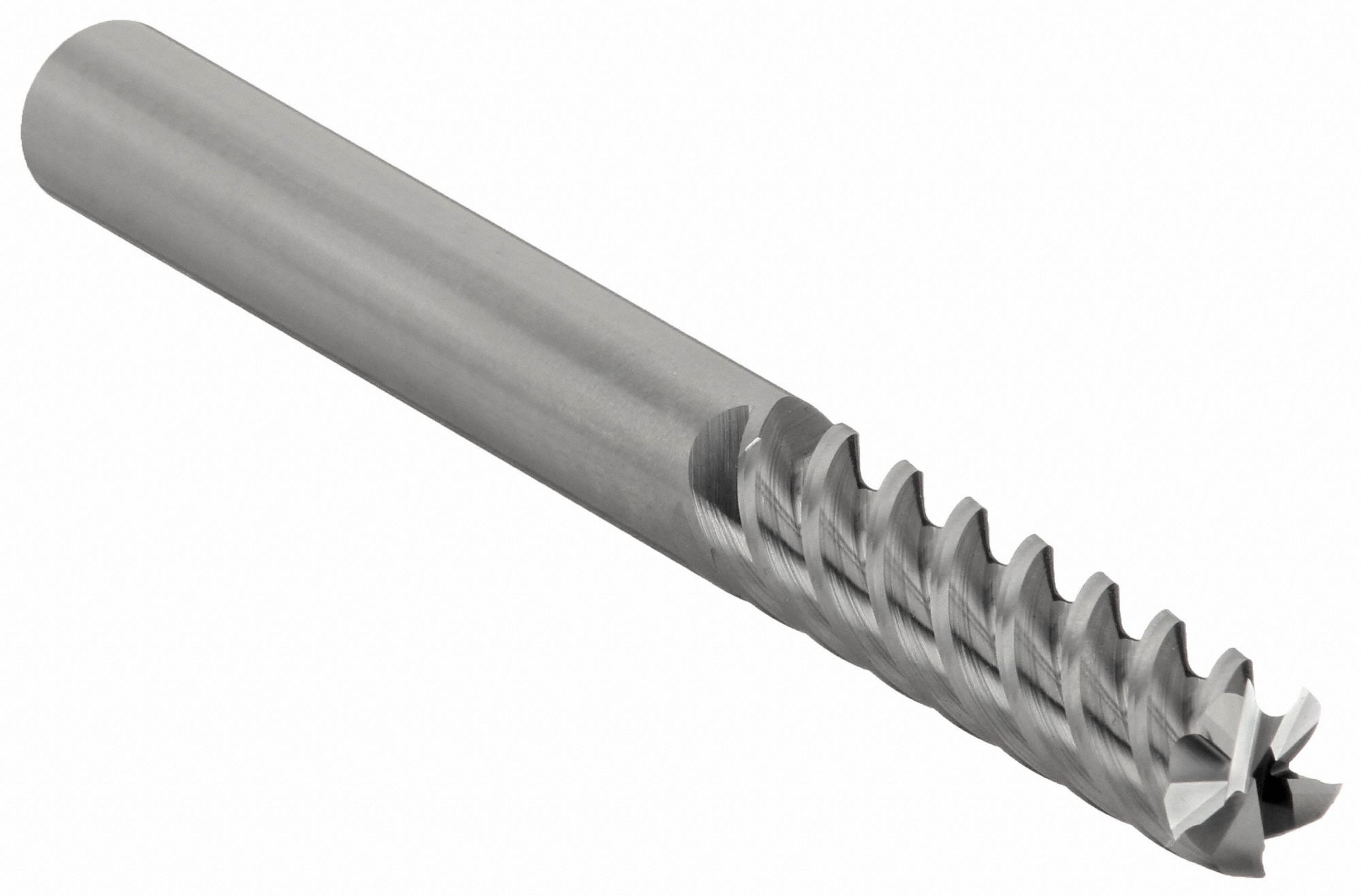 Square End Mill: Carbide, 5 Flute, 7/16" Mill Dia, 2" LOC, 4" OAL