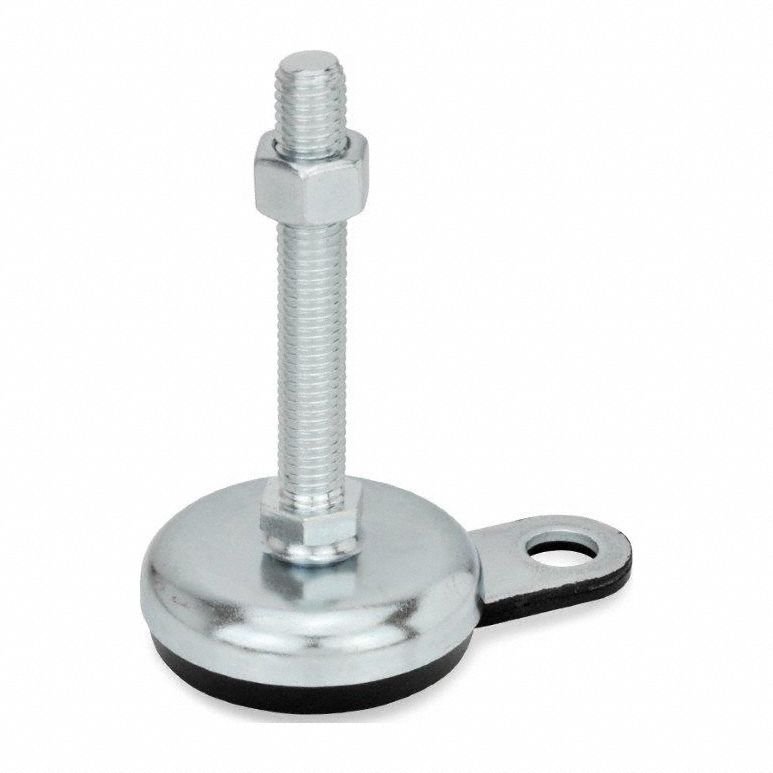 Male-End Leveling Mount: Swiveling Stud, 1/2"-13 Thread Size, 1.97 in, 2, 698 lbf Capacity